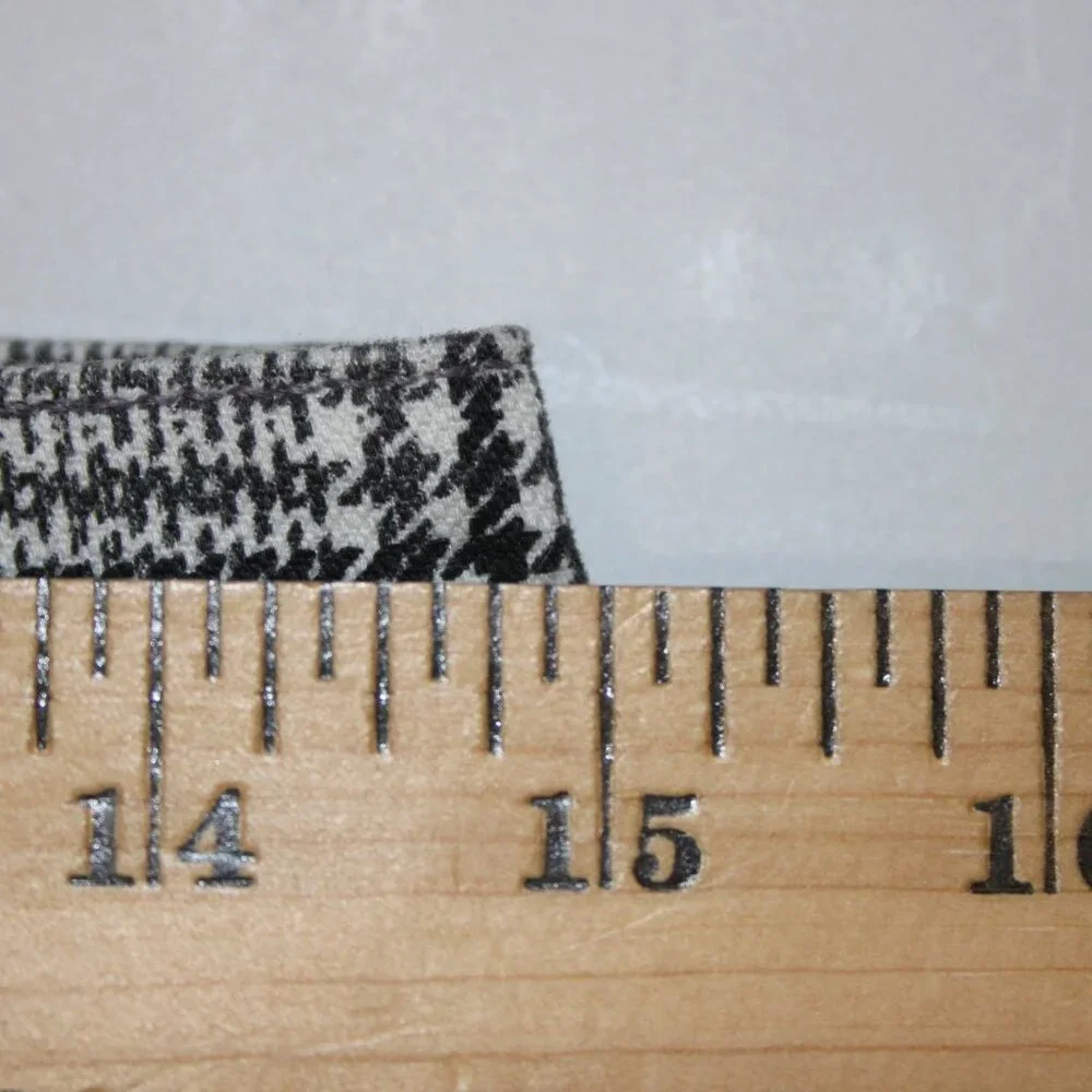 Mother Pant Sz 28 x 27 Black Blue White Striped Side Plaid Straight Cotton Pant - Picture 14 of 16